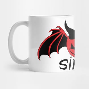 Smiley Sinner - Black on Red Mug